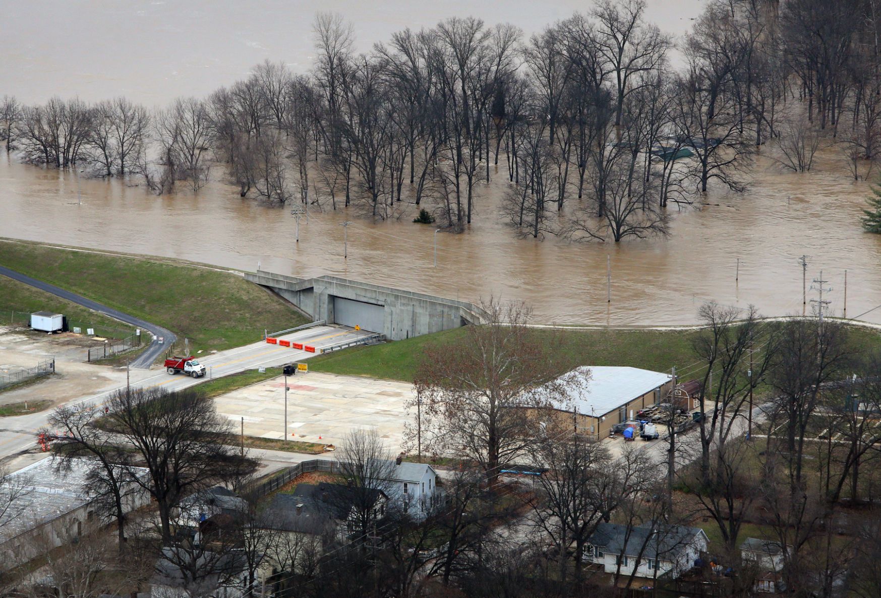 Historic flooding on the Meramec River, Valley Park
